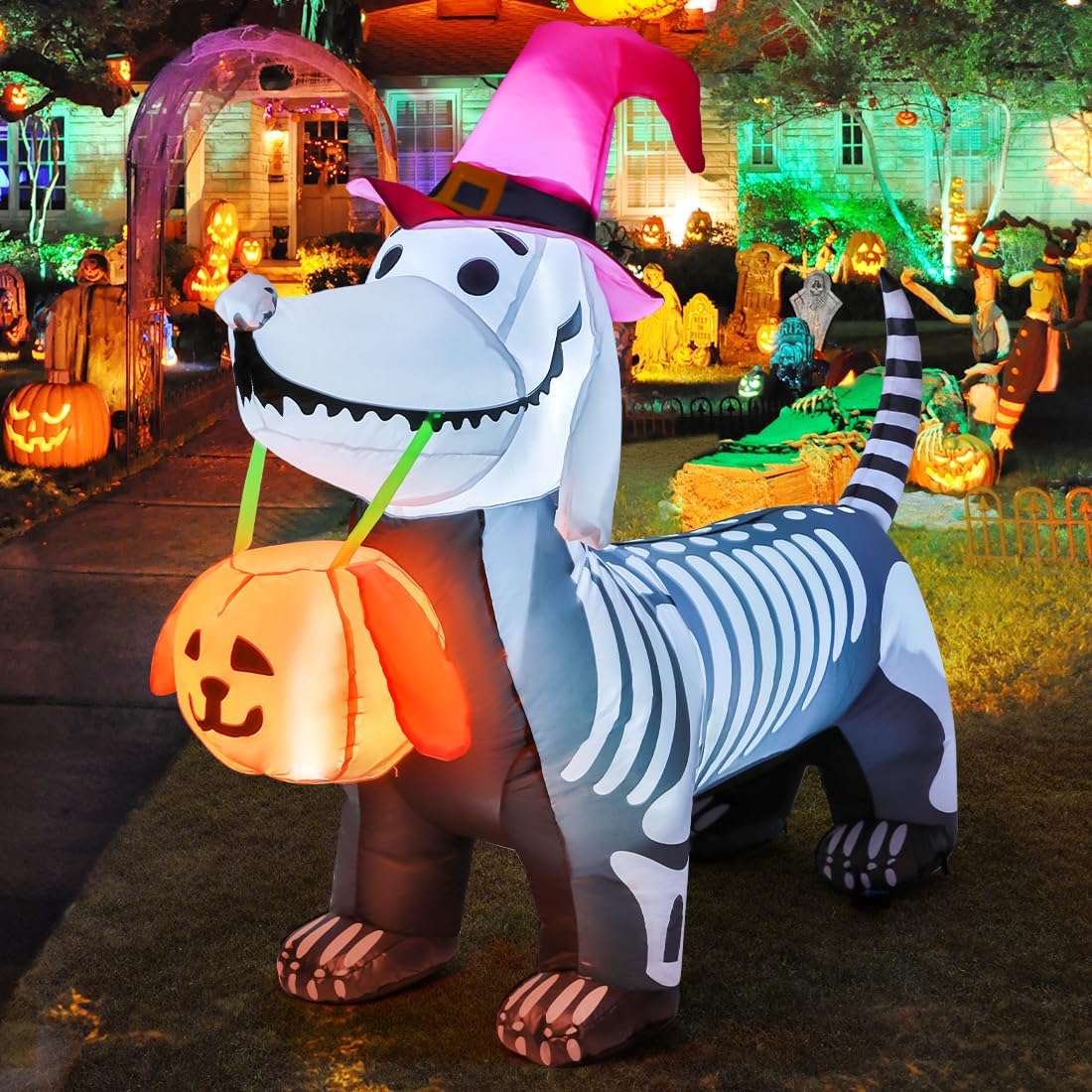 5.5 Ft Skeleton Dog Inflatable