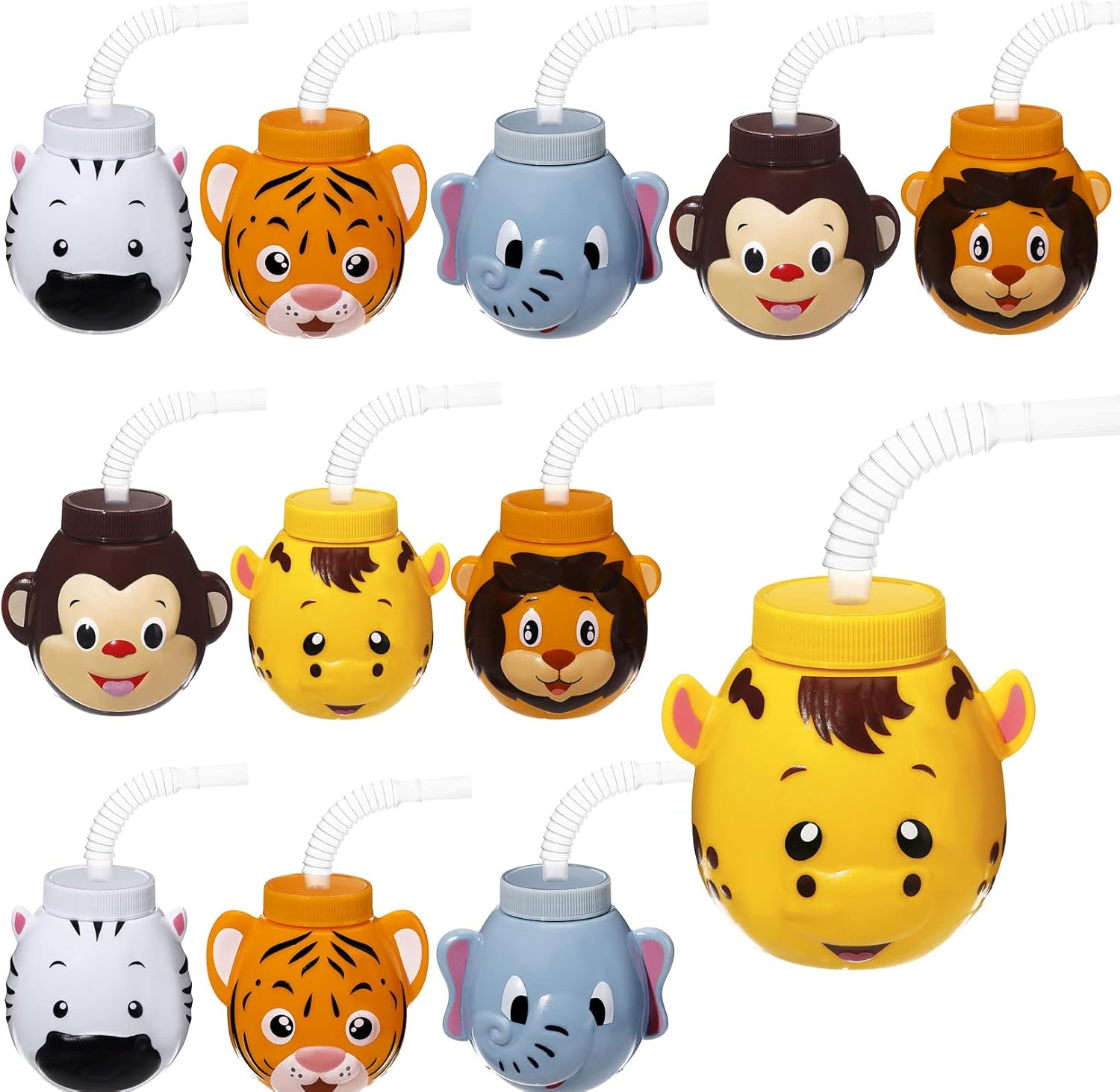 Zoo Animal Cups 12 Pack
