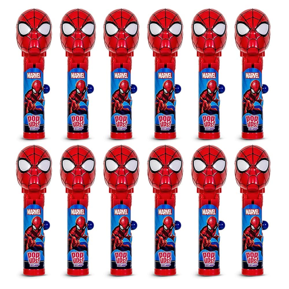 Spiderman Popup Lollipops 12 Pcs