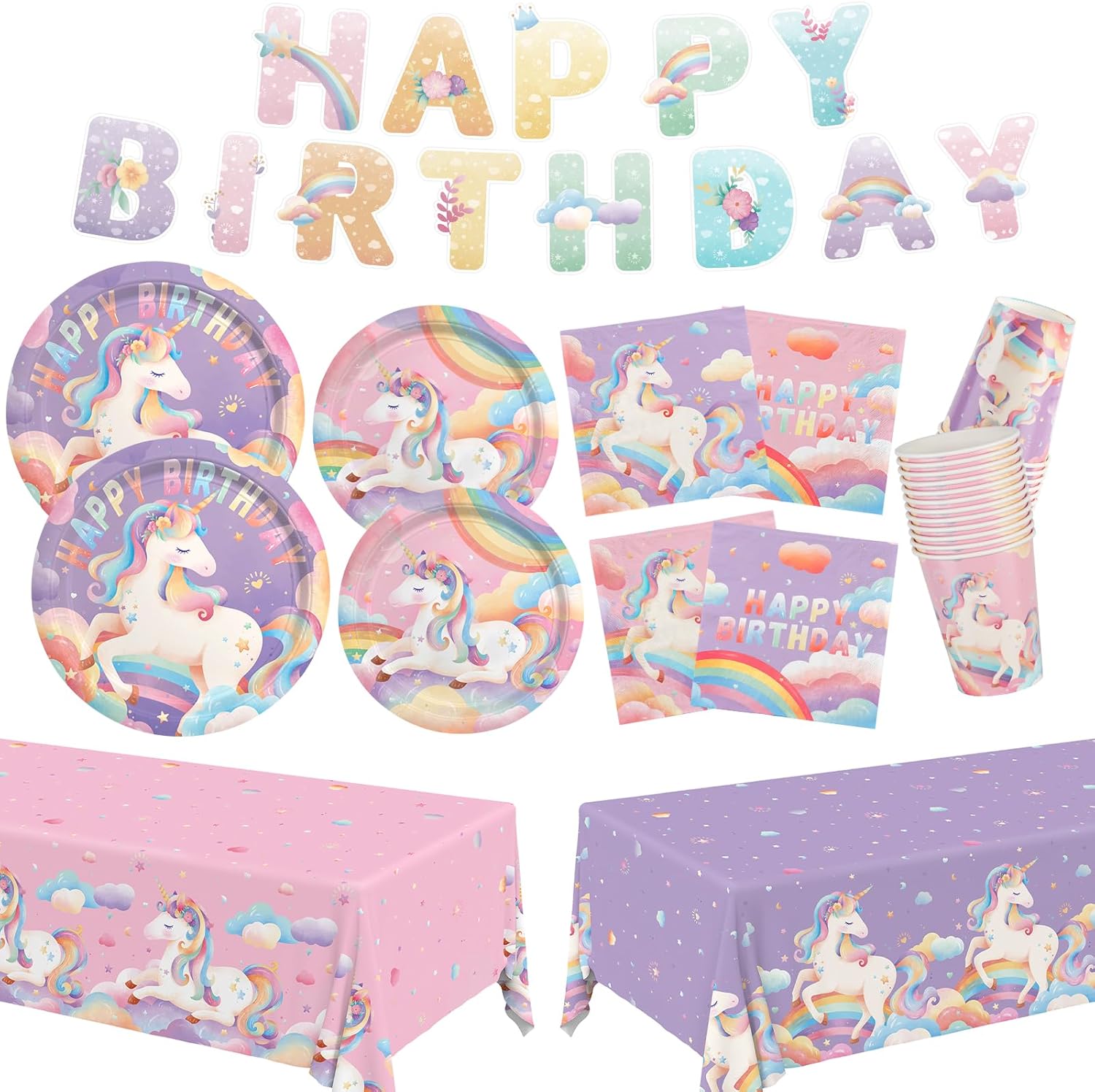 Unicorn Party Supply Kit 24 Guests