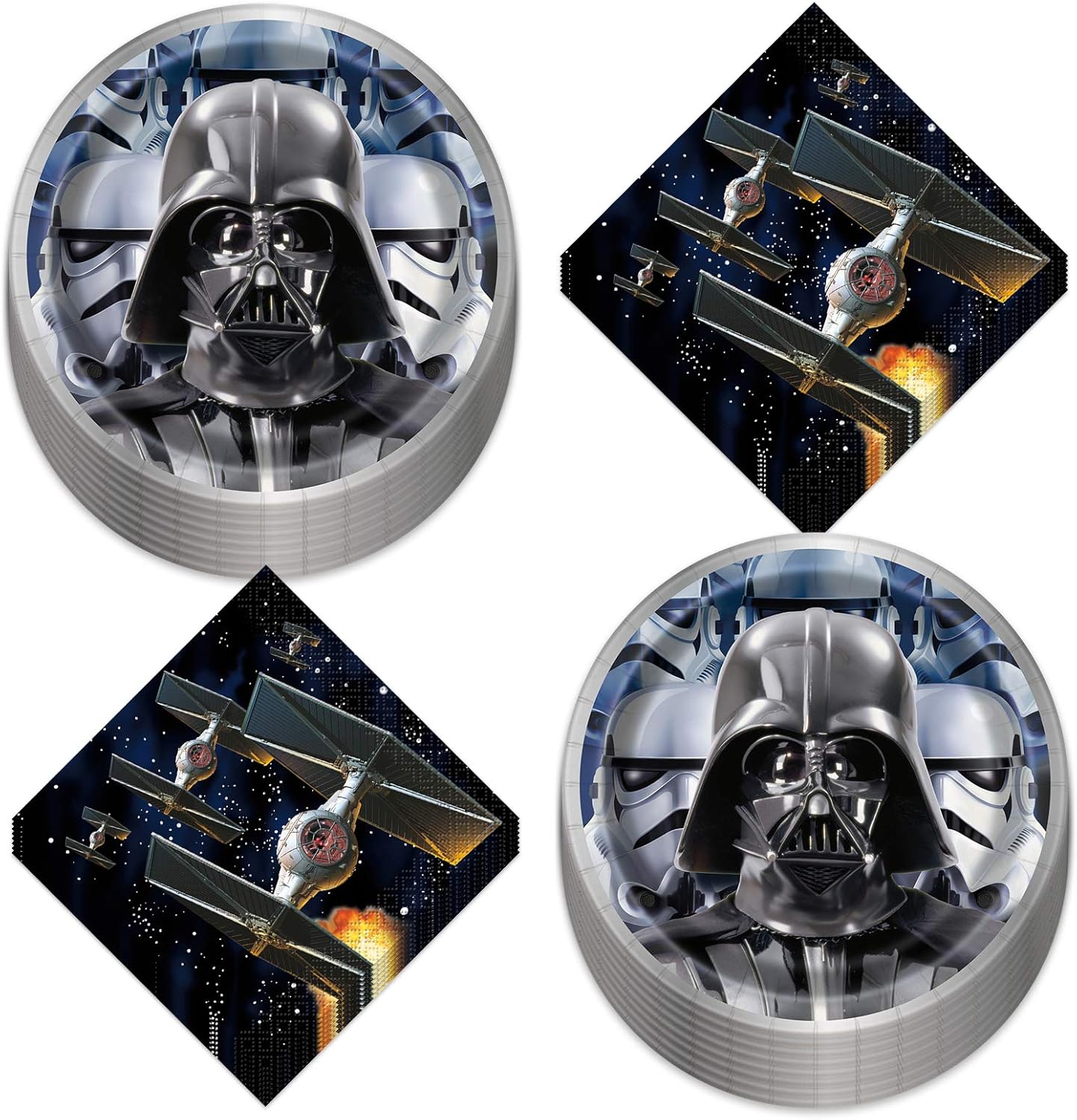 16 Pcs Paper Plate & Napkins