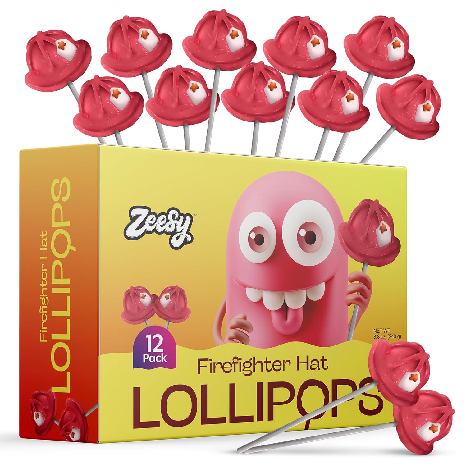 Firefighter Lollipops 12 Pcs