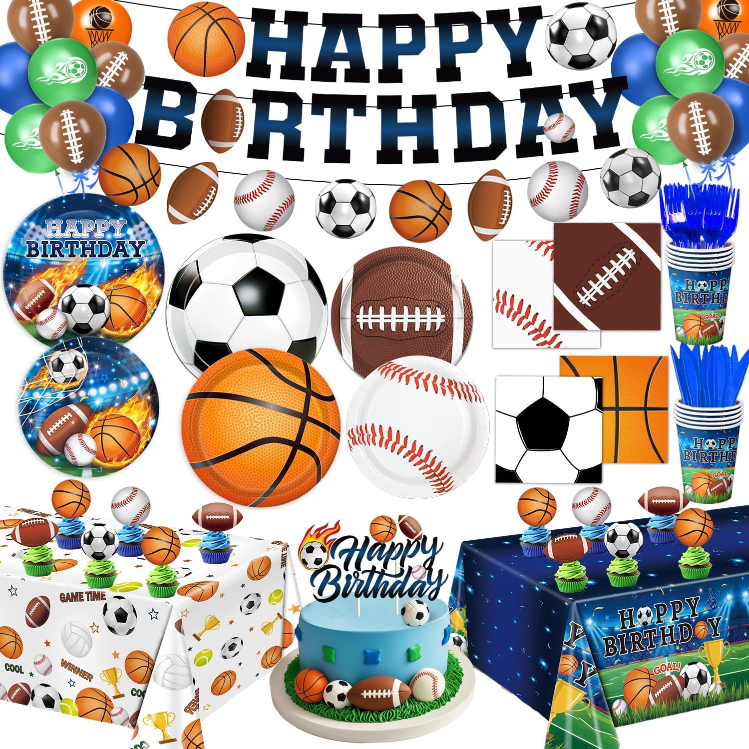 Sports Decor Bundle 191 Pcs