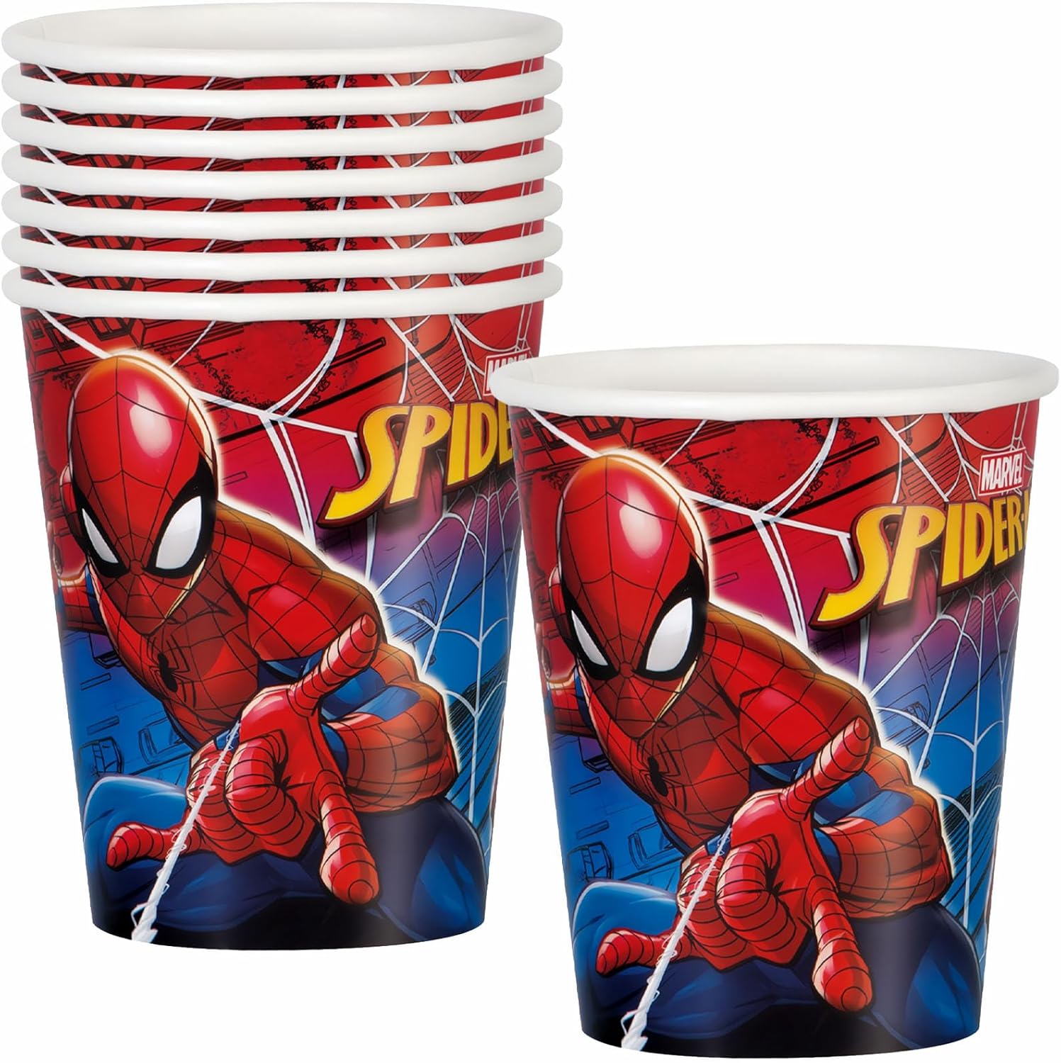Spiderman Cups 8 Pcs