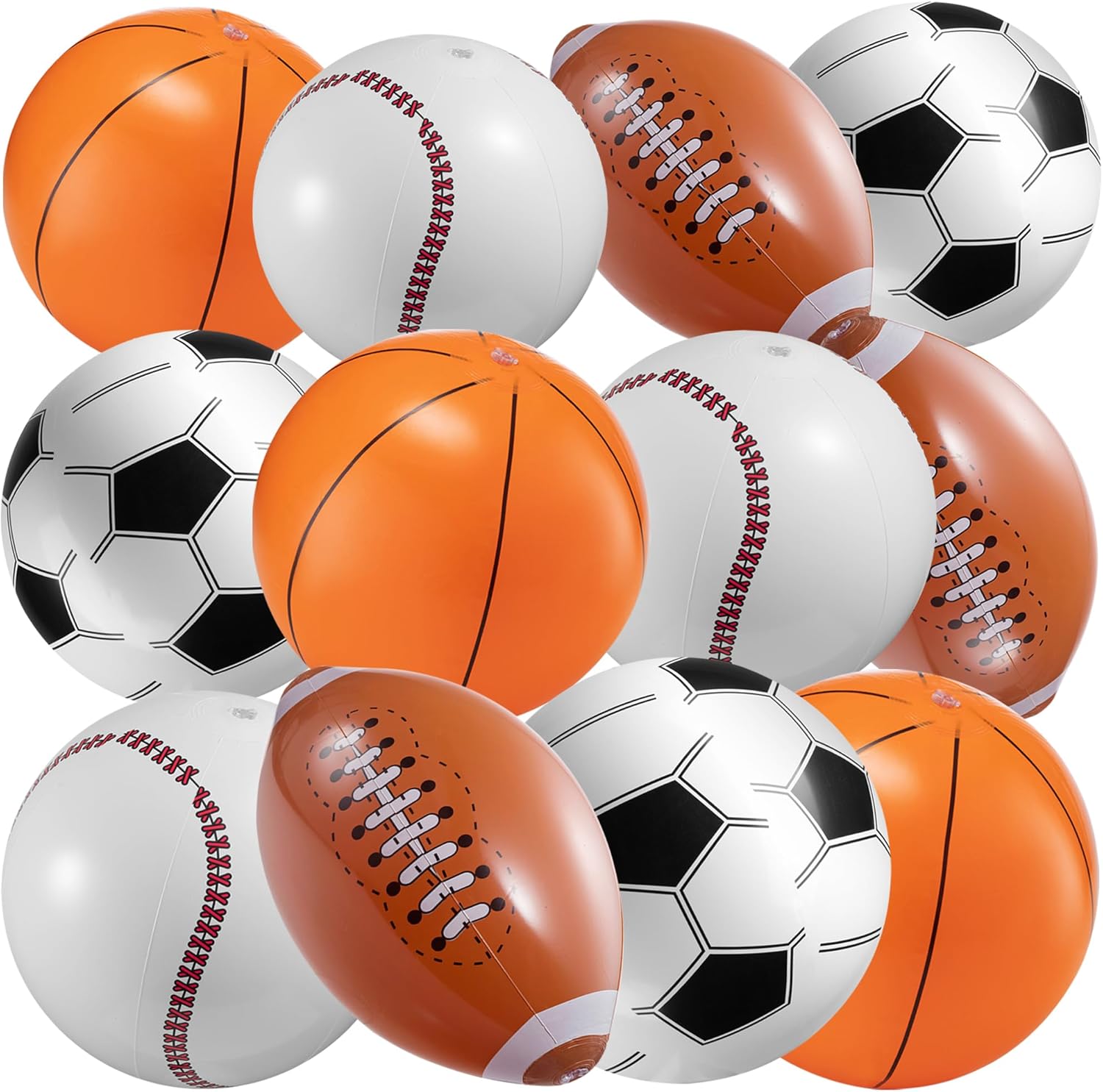 16" Inflatable Beach Balls 12 Pcs