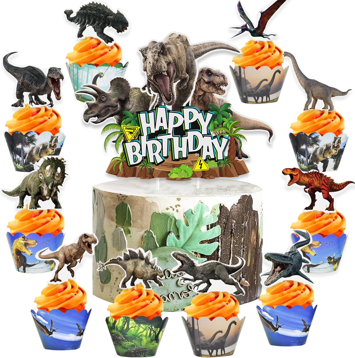Dinosaur Cake Toppers 49Pcs