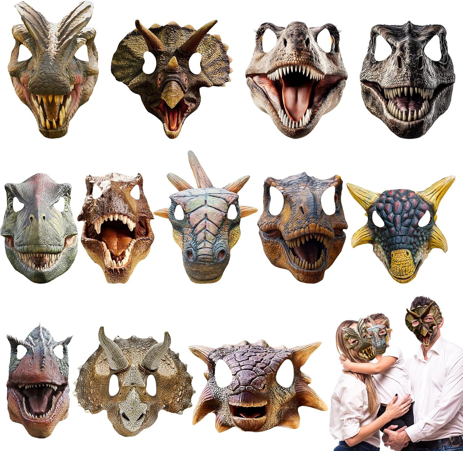 24 Pcs Jurassic World Masks