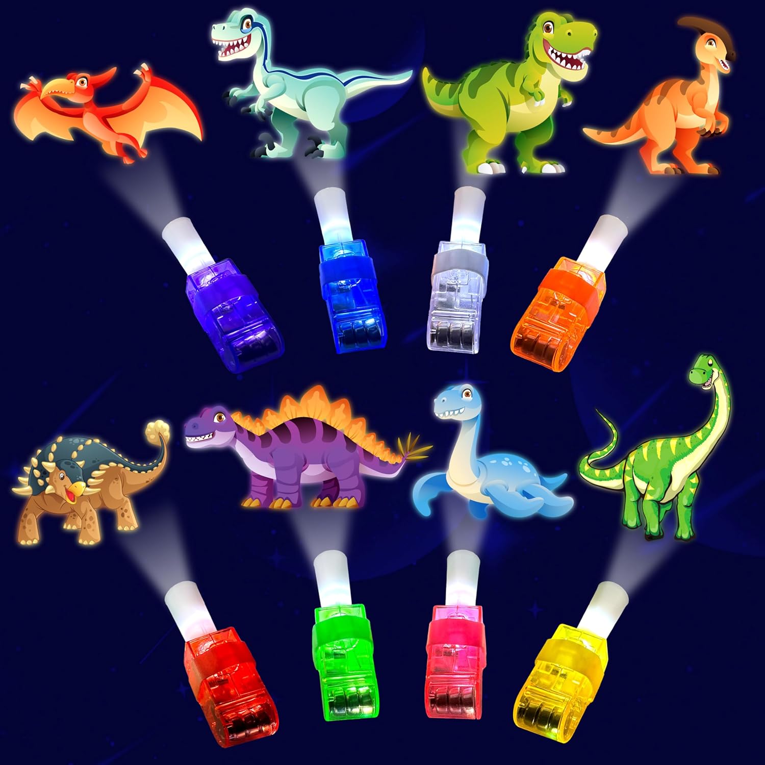 Dino Finger Lights 24 Pcs