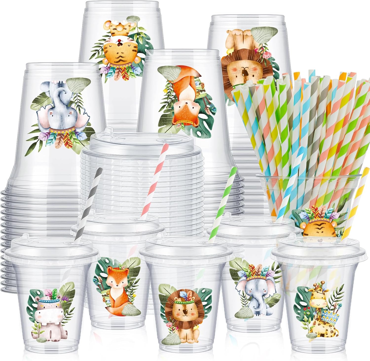 60 Pack Jungle Safari Cups