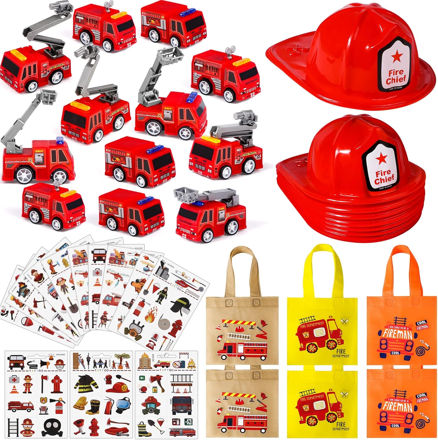 Fire Truck Party Favors 48 Pcs