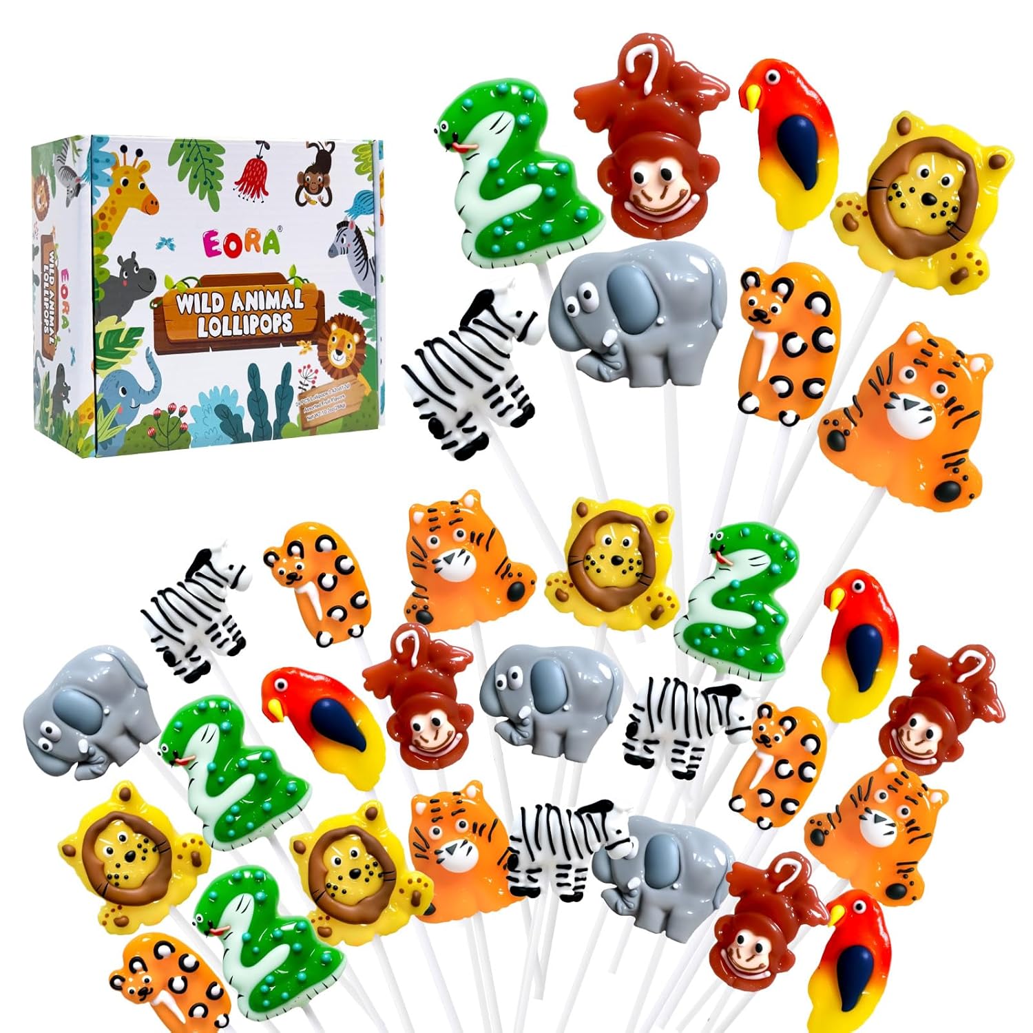 Safari Lollipops 24 Pack
