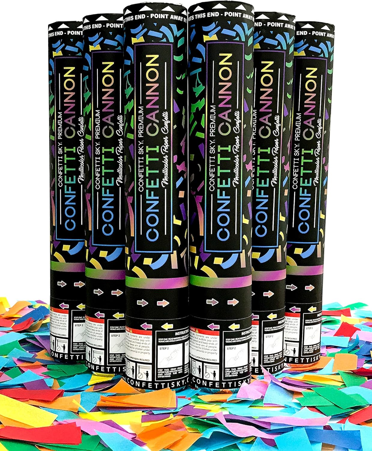 Confetti Poppers 6 Pcs
