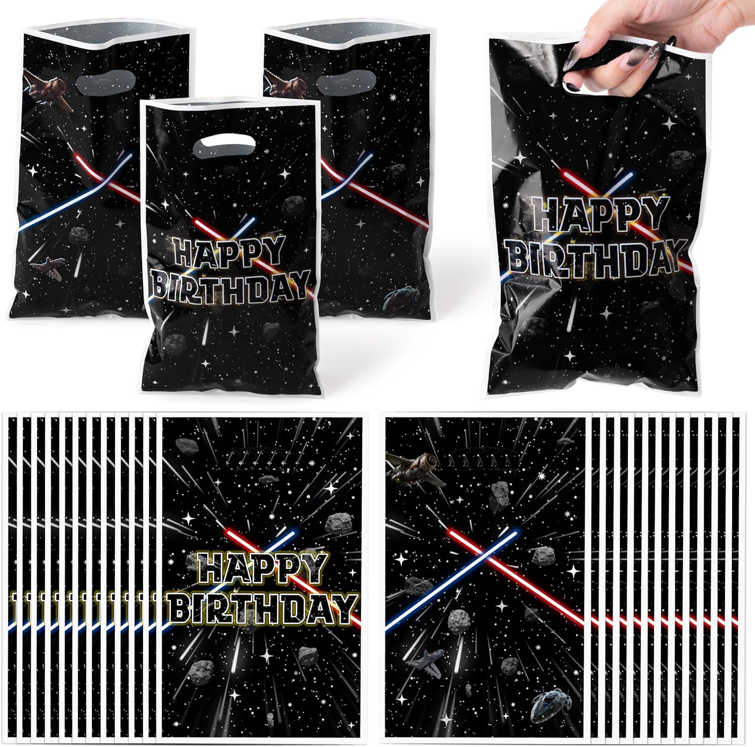 50 Pcs Star Wars Plastic Party Bags